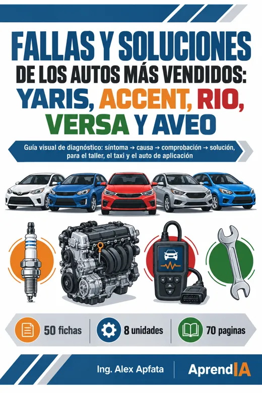 Portada de Fallas y Soluciones de los Autos Más Vendidos: Yaris, Accent, Rio, Versa y Aveo