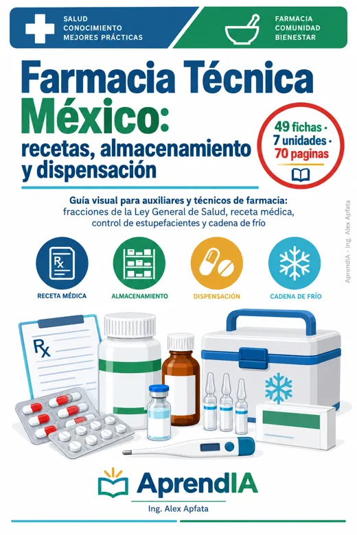 Portada de Farmacia Técnica México: recetas, almacenamiento y dispensación