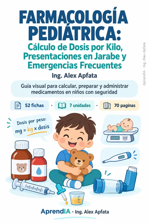 Portada: Farmacología Pediátrica: Cálculo de Dosis por Kilo, Presentaciones en Jarabe y Emergencias Frecuentes