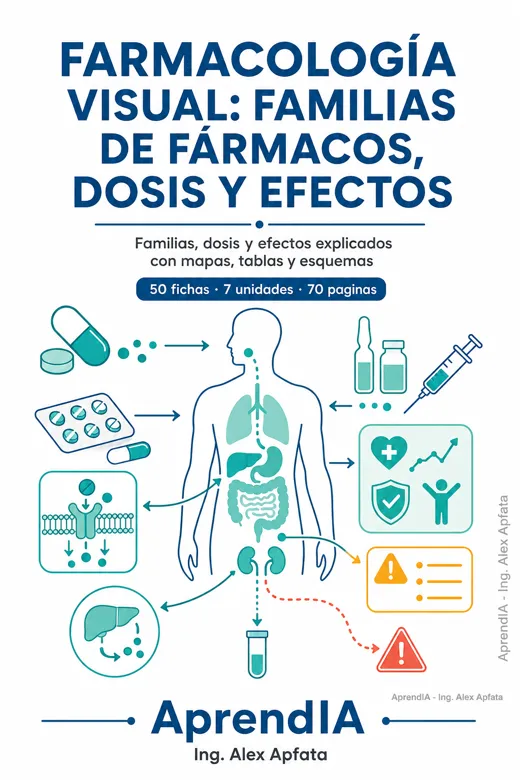 Portada de Farmacología Visual: familias de fármacos, dosis y efectos