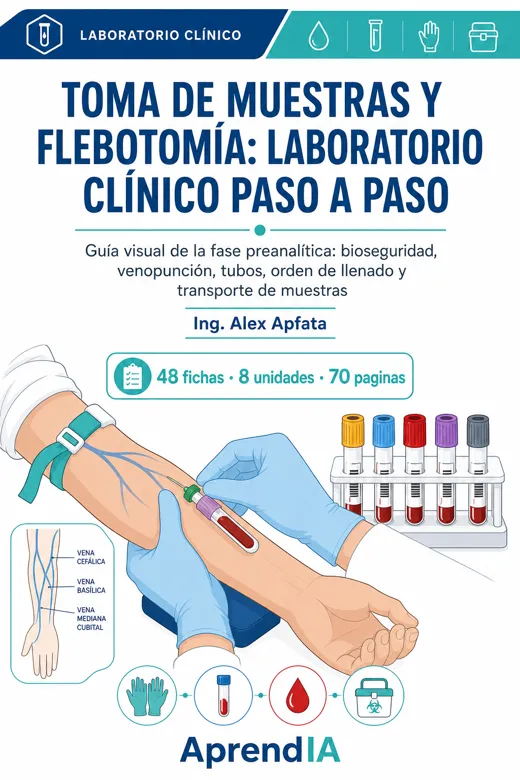 Portada de Toma de Muestras y Flebotomía: laboratorio clínico paso a paso