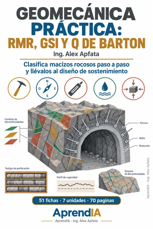 Portada: Geomecánica Práctica: RMR, GSI y Q de Barton