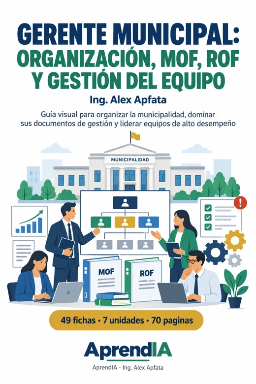 Portada: Gerente Municipal: Organización, MOF, ROF y Gestión del Equipo
