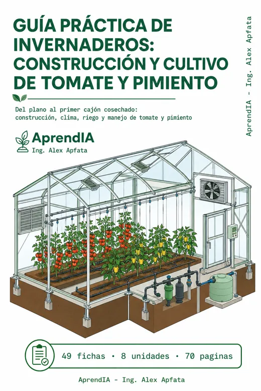 Portada: Guía Práctica de Invernaderos: Construcción y Cultivo de Tomate y Pimiento