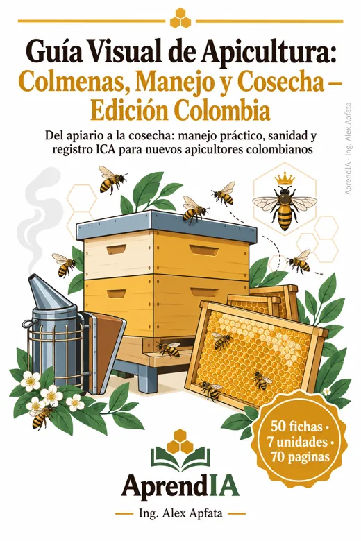 Portada: Guía Visual de Apicultura: Colmenas, Manejo y Cosecha — Edición Colombia