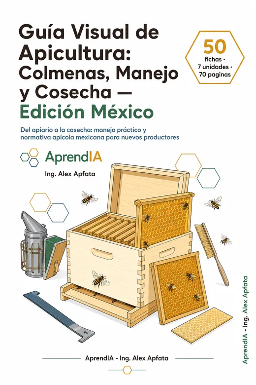 Portada: Guía Visual de Apicultura: Colmenas, Manejo y Cosecha — Edición México