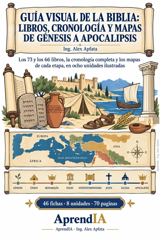 Portada: Guía Visual de la Biblia: Libros, Cronología y Mapas de Génesis a Apocalipsis — Edición México