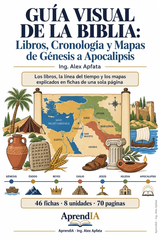 Portada: Guía Visual de la Biblia: Libros, Cronología y Mapas de Génesis a Apocalipsis