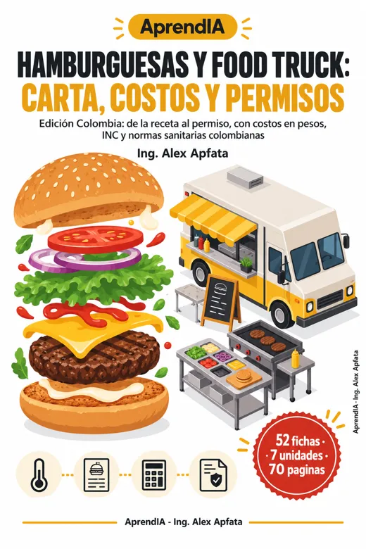 Portada de Hamburguesas y Food Truck: Carta, Costos y Permisos