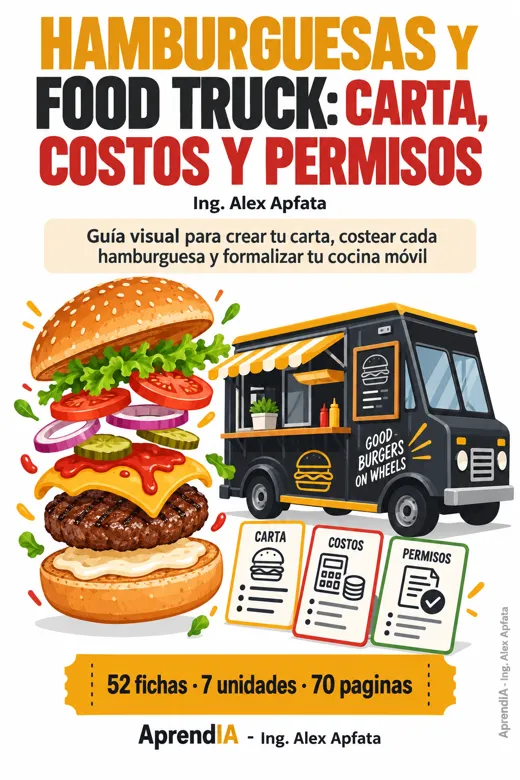 Portada: Hamburguesas y Food Truck: Carta, Costos y Permisos