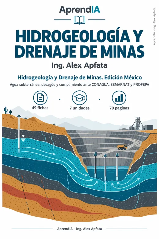 Portada de Hidrogeología y Drenaje de Minas. Edición México