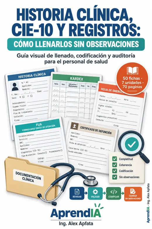 Portada de Historia Clínica, CIE-10 y Registros: cómo llenarlos sin observaciones