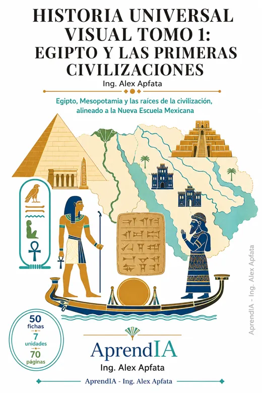 Portada de Historia Universal Visual 1: Egipto y las Primeras Civilizaciones — Edición México