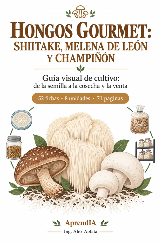 Portada: Hongos Gourmet: Shiitake, Melena de León y Champiñón