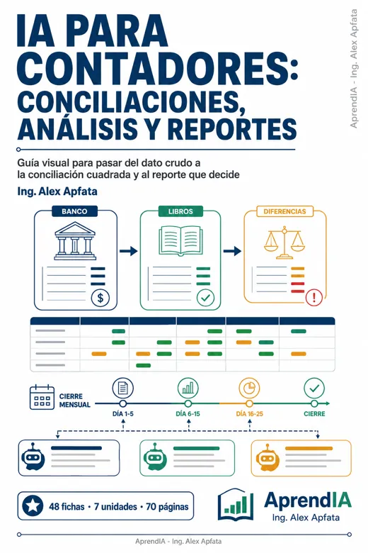 Portada de IA para Contadores: conciliaciones, análisis y reportes