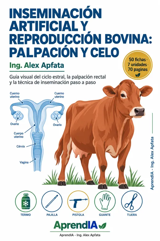Portada de Inseminación Artificial y Reproducción Bovina: palpación y celo