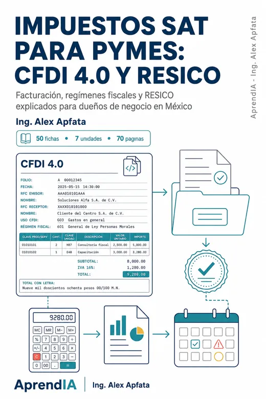 Portada: Impuestos SAT para Pymes: CFDI 4.0 y RESICO