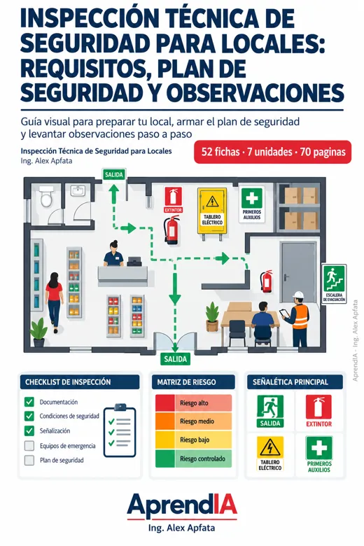 Portada: Inspección Técnica de Seguridad para Locales: Requisitos, Plan de Seguridad y Observaciones