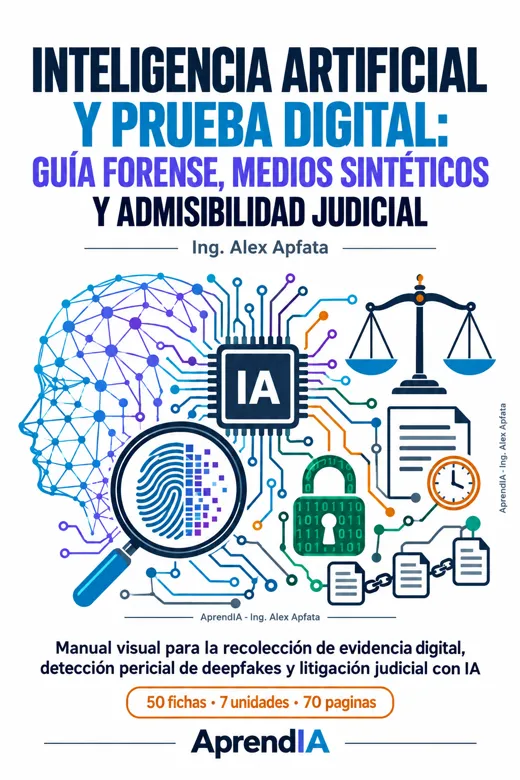 Portada: Inteligencia Artificial y Prueba Digital: Guía Forense, Medios Sintéticos y Admisibilidad Judicial