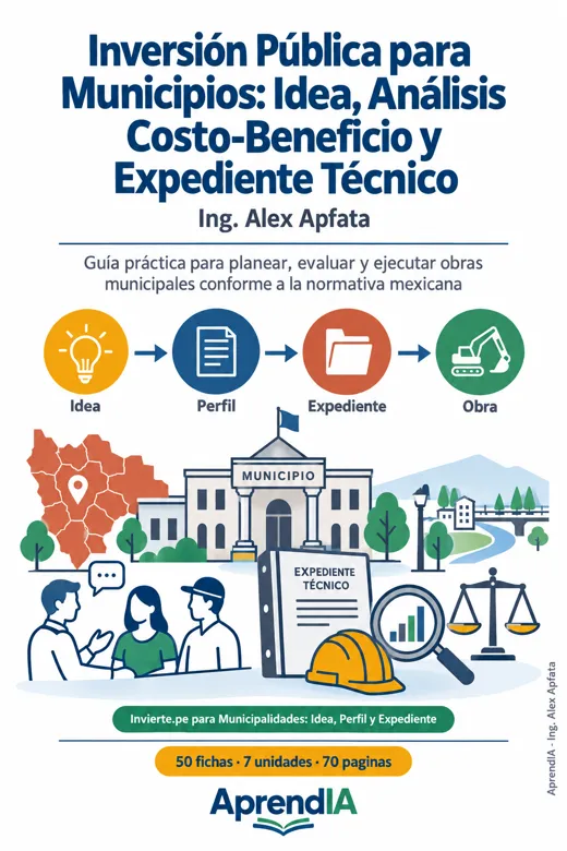 Portada: Inversión Pública para Municipios: Idea, Análisis Costo-Beneficio y Expediente Técnico