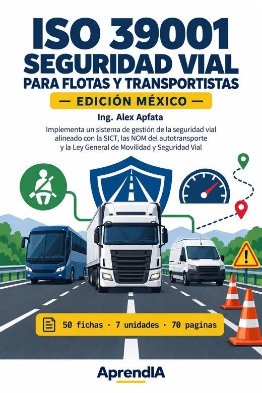 Portada de ISO 39001 Seguridad Vial para Flotas y Transportistas — Edición México