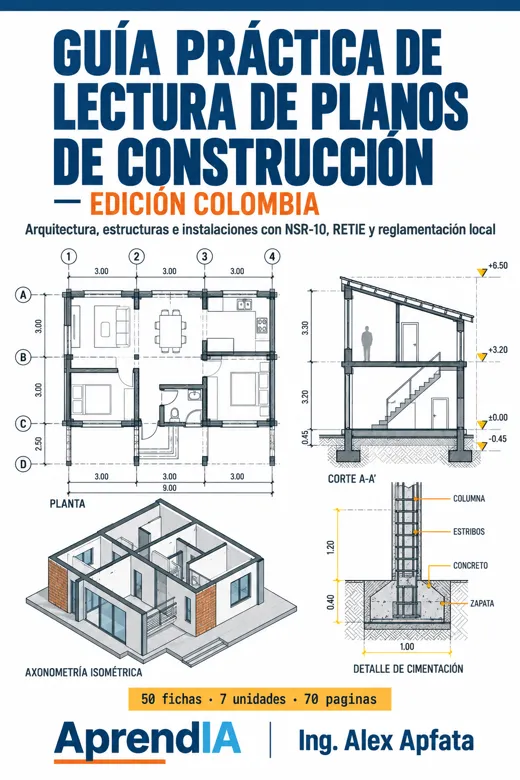 Portada: Guía Práctica de Lectura de Planos de Construcción — Edición Colombia