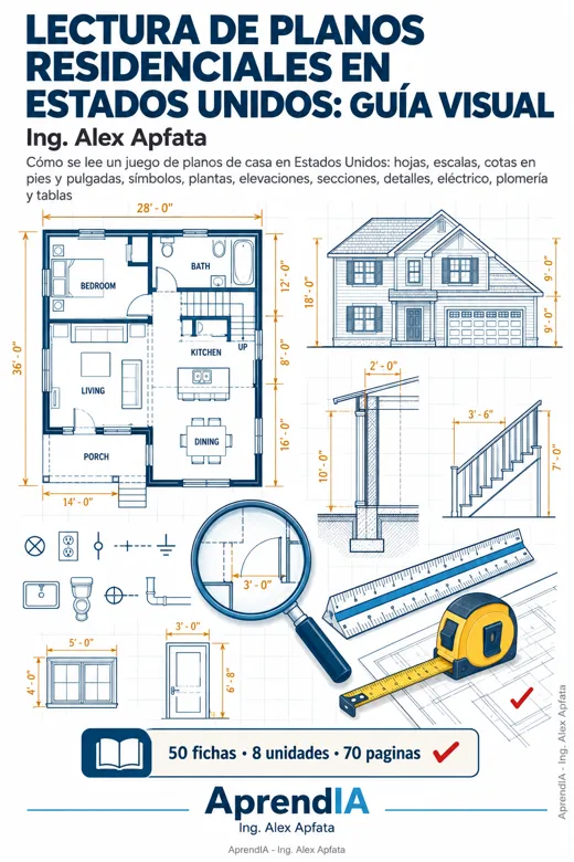 Portada: Lectura de Planos Residenciales en Estados Unidos: Guía Visual