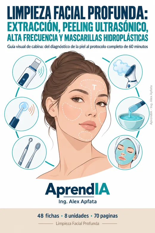 Portada: Limpieza Facial Profunda: Extracción, Peeling Ultrasónico, Alta Frecuencia y Mascarillas Hidroplásticas