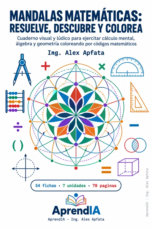 Portada: Mandalas Matemáticas: Resuelve, Descubre y Colorea