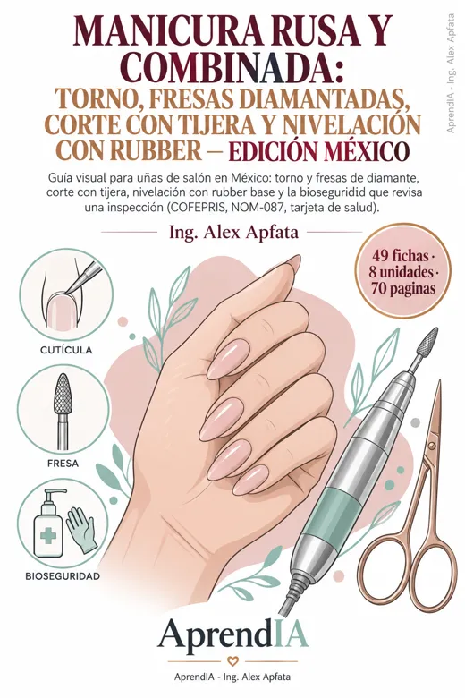 Portada: Manicura Rusa y Combinada: Torno, Fresas Diamantadas, Corte con Tijera y Nivelación con Rubber — Edición México
