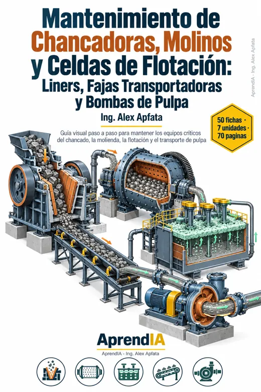 Portada: Mantenimiento de Chancadoras, Molinos y Celdas de Flotación: Liners, Fajas Transportadoras y Bombas de Pulpa