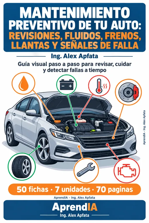 Portada: Mantenimiento Preventivo de tu Auto: Revisiones, Fluidos, Frenos, Llantas y Señales de Falla