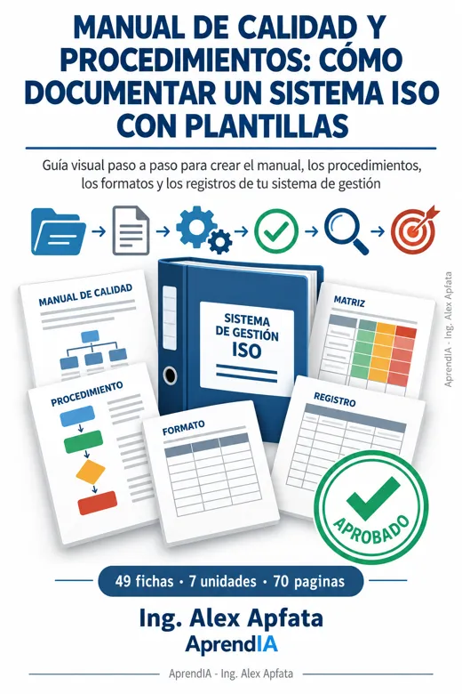Portada: Manual de Calidad y Procedimientos: Cómo Documentar un Sistema ISO con Plantillas