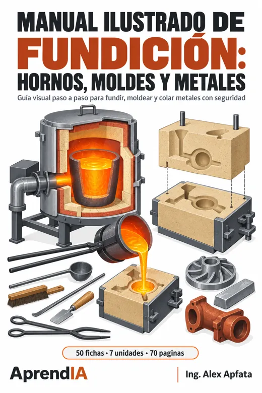Portada: Manual Ilustrado de Fundición: Hornos, Moldes y Metales