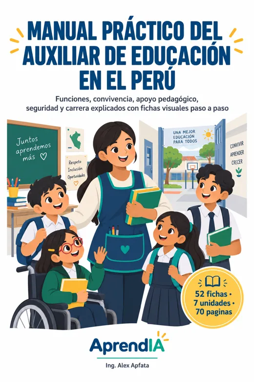 Portada: Manual Práctico del Auxiliar de Educación en el Perú