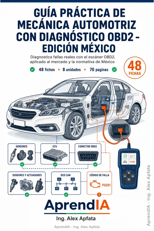 Portada de Guía Práctica de Mecánica Automotriz con Diagnóstico OBD2 – Edición México