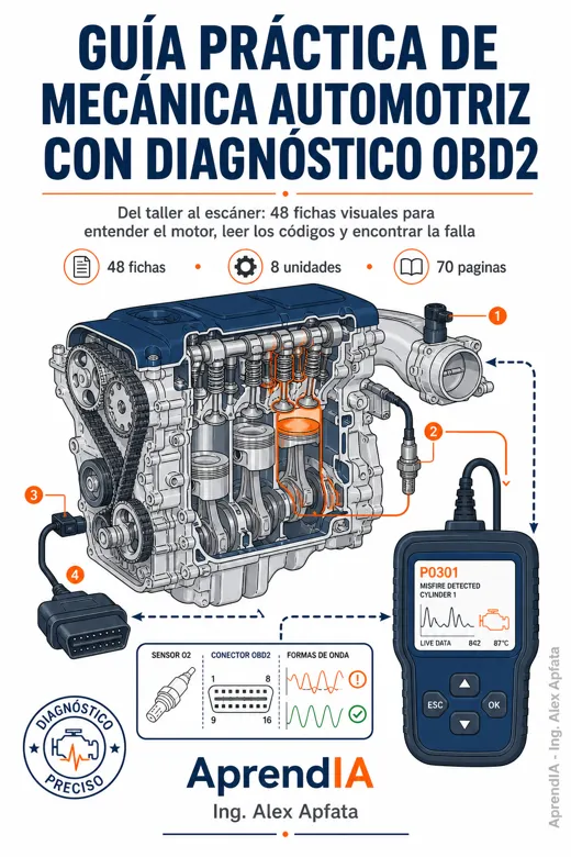 Portada de Guía Práctica de Mecánica Automotriz con Diagnóstico OBD2