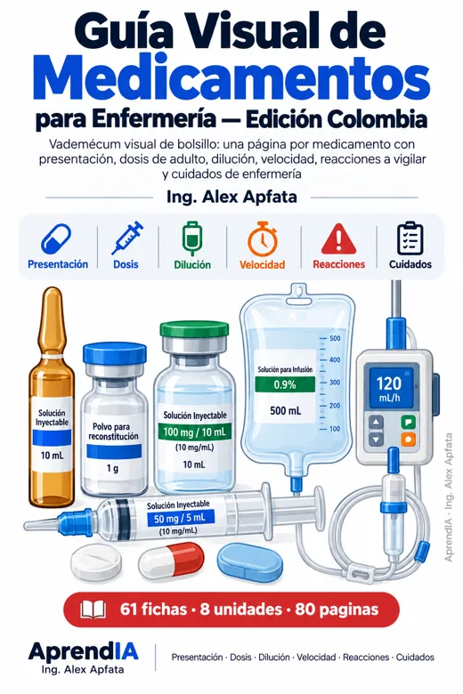 Portada: Guía Visual de Medicamentos para Enfermería — Edición Colombia