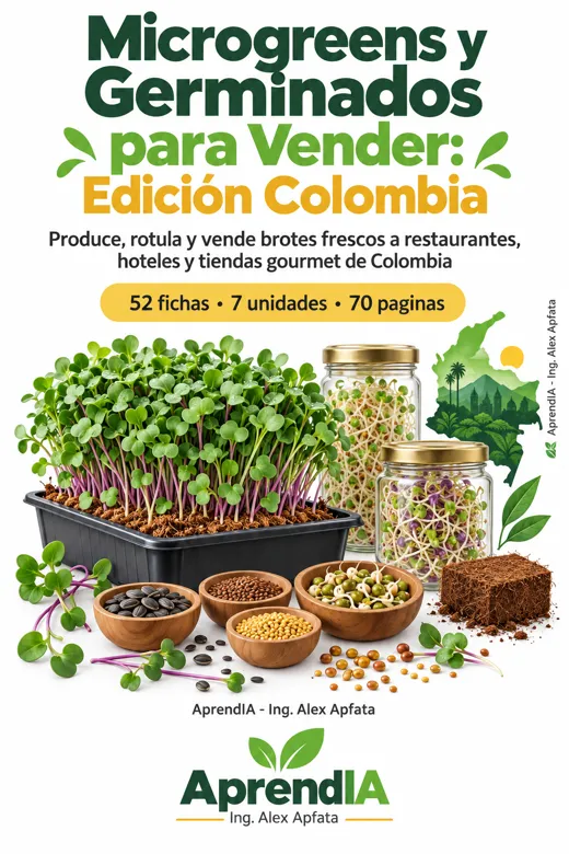 Portada de Microgreens y Germinados para Vender: Edición Colombia