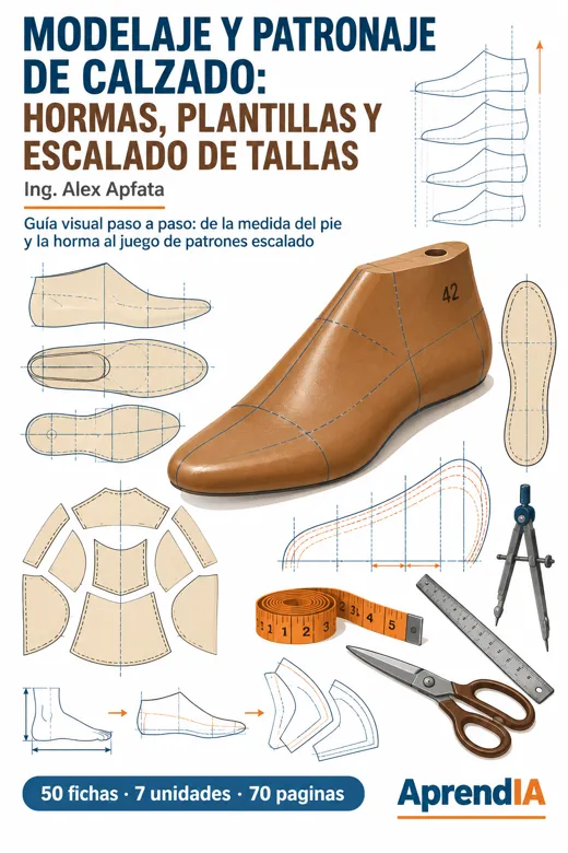 Portada: Modelaje y Patronaje de Calzado: Hormas, Plantillas y Escalado de Tallas