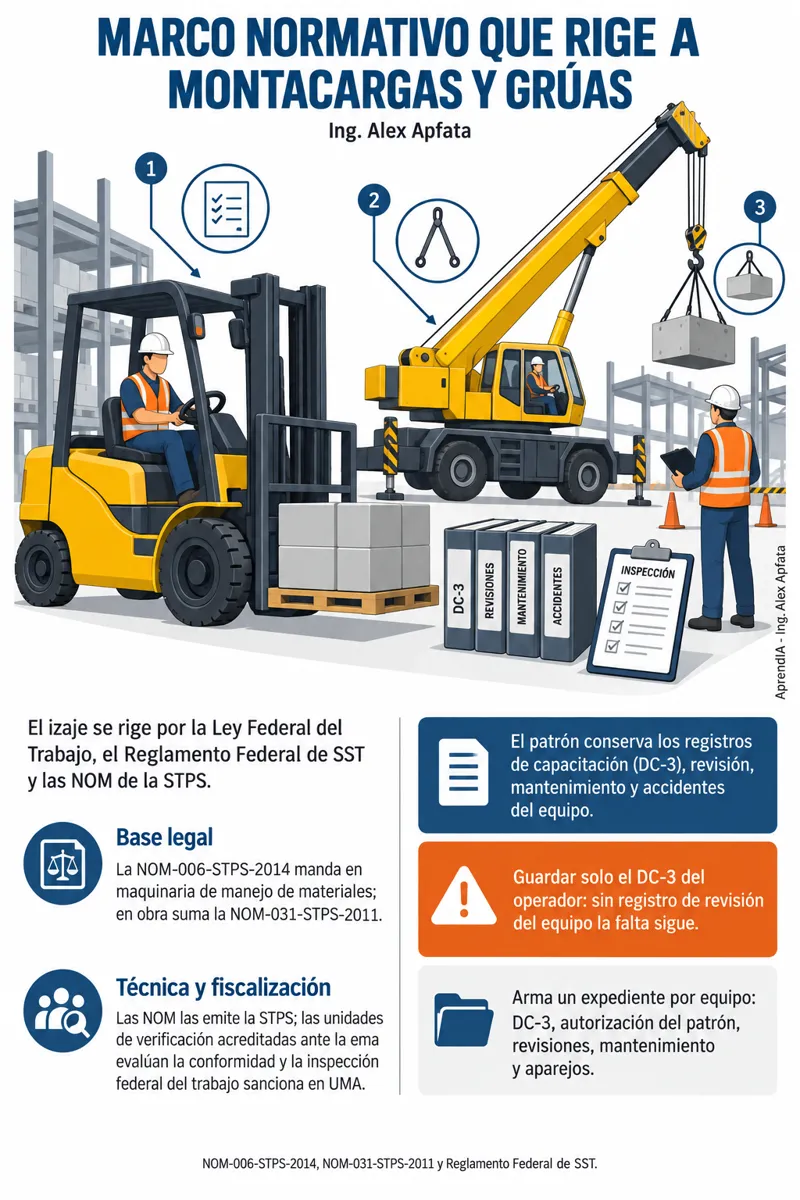 Página real 2 de Operación de Montacargas y Grúas en México: maniobras y certificación NOM