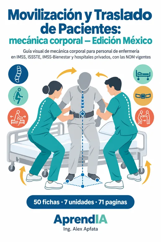 Portada de Movilización y Traslado de Pacientes: mecánica corporal — Edición México