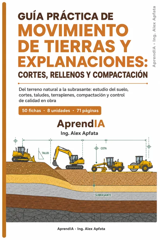 Portada: Guía Práctica de Movimiento de Tierras y Explanaciones: Cortes, Rellenos y Compactación