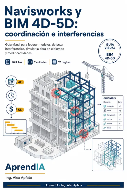 Portada de Navisworks y BIM 4D-5D: coordinación e interferencias