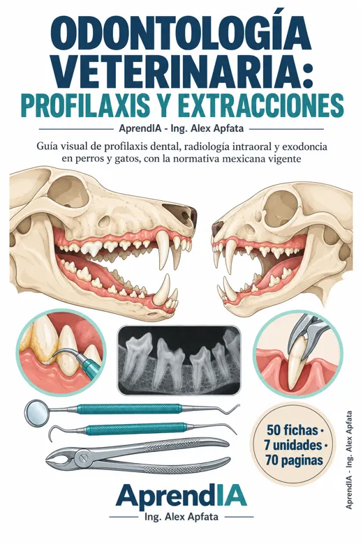 Portada de Odontología Veterinaria: profilaxis y extracciones — Edición México