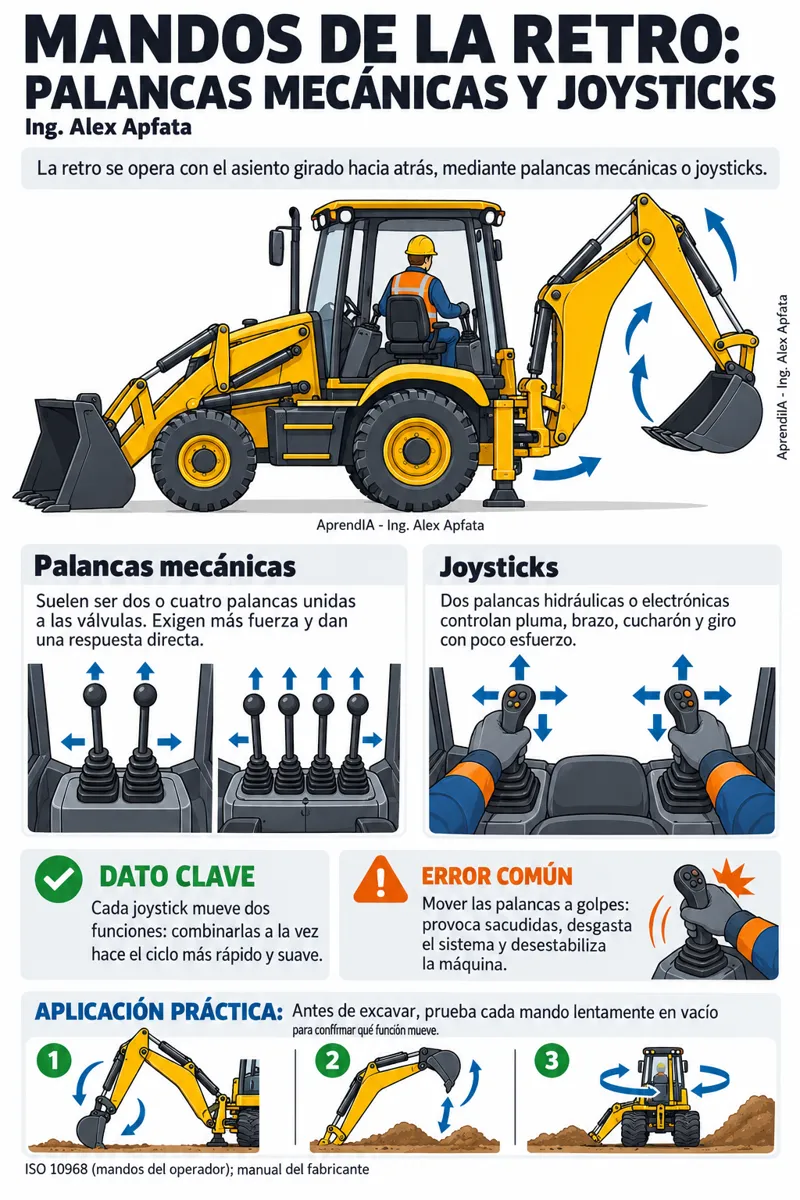 Página real 4 de Operador de Retroexcavadora: Mandos, Excavación, Carga, Inspección Diaria y Seguridad
