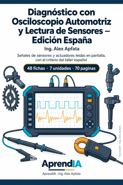 Portada: Diagnóstico con Osciloscopio Automotriz y Lectura de Sensores — Edición España