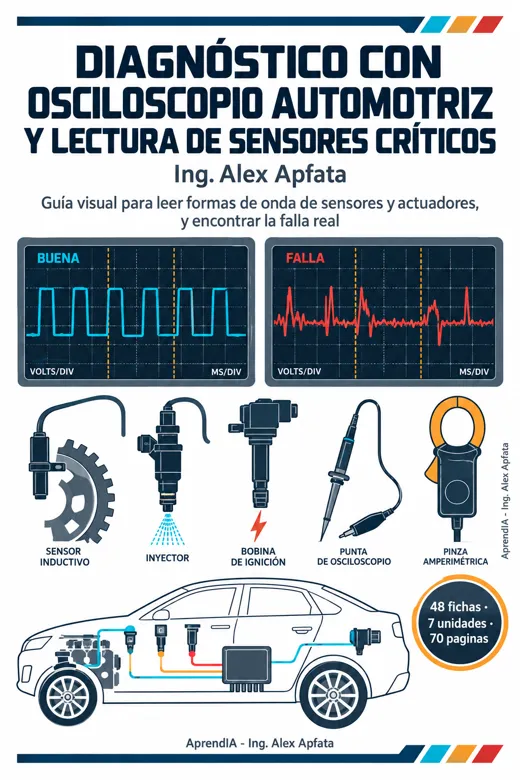 Portada: Diagnóstico con Osciloscopio Automotriz y Lectura de Sensores Críticos
