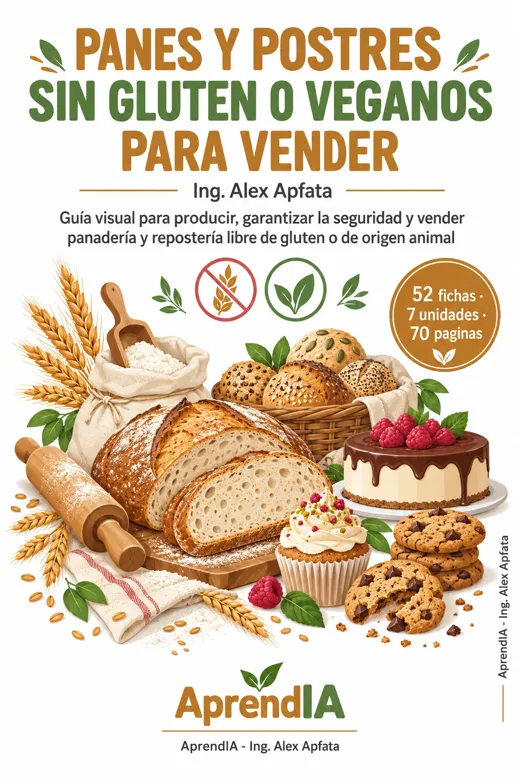 Portada: Panes y Postres sin Gluten o Veganos para Vender