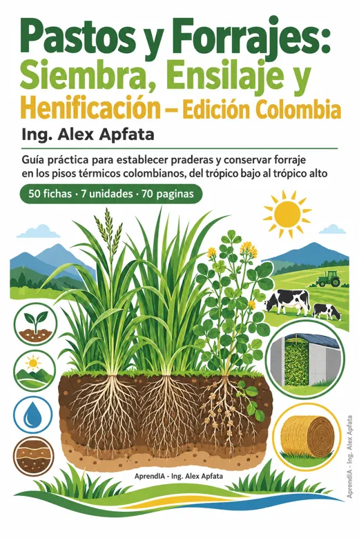 Portada de Pastos y Forrajes: Siembra, Ensilaje y Henificación — Edición Colombia